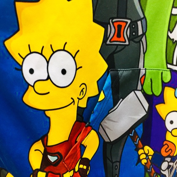 NWOT The Simpsons as Avengers Pullover Hoodie - Picture 5 of 10
